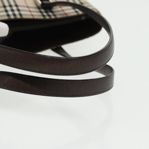 BURBERRY Nova Check Tote Bag Canvas Beige Brown Auth ki5135 - Picture 7 of 16